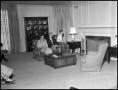 Primary view of [Interior of President's House, with members of the Matthews Family]