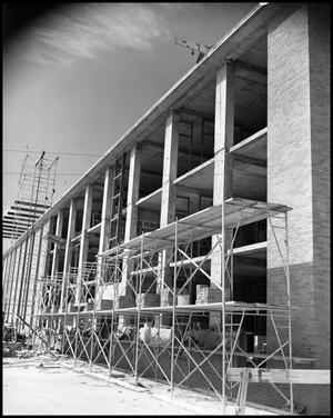 Primary view of object titled '[Photograph of Construction for West Dorm]'.