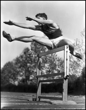Primary view of object titled '[Student Jumping Hurdle]'.