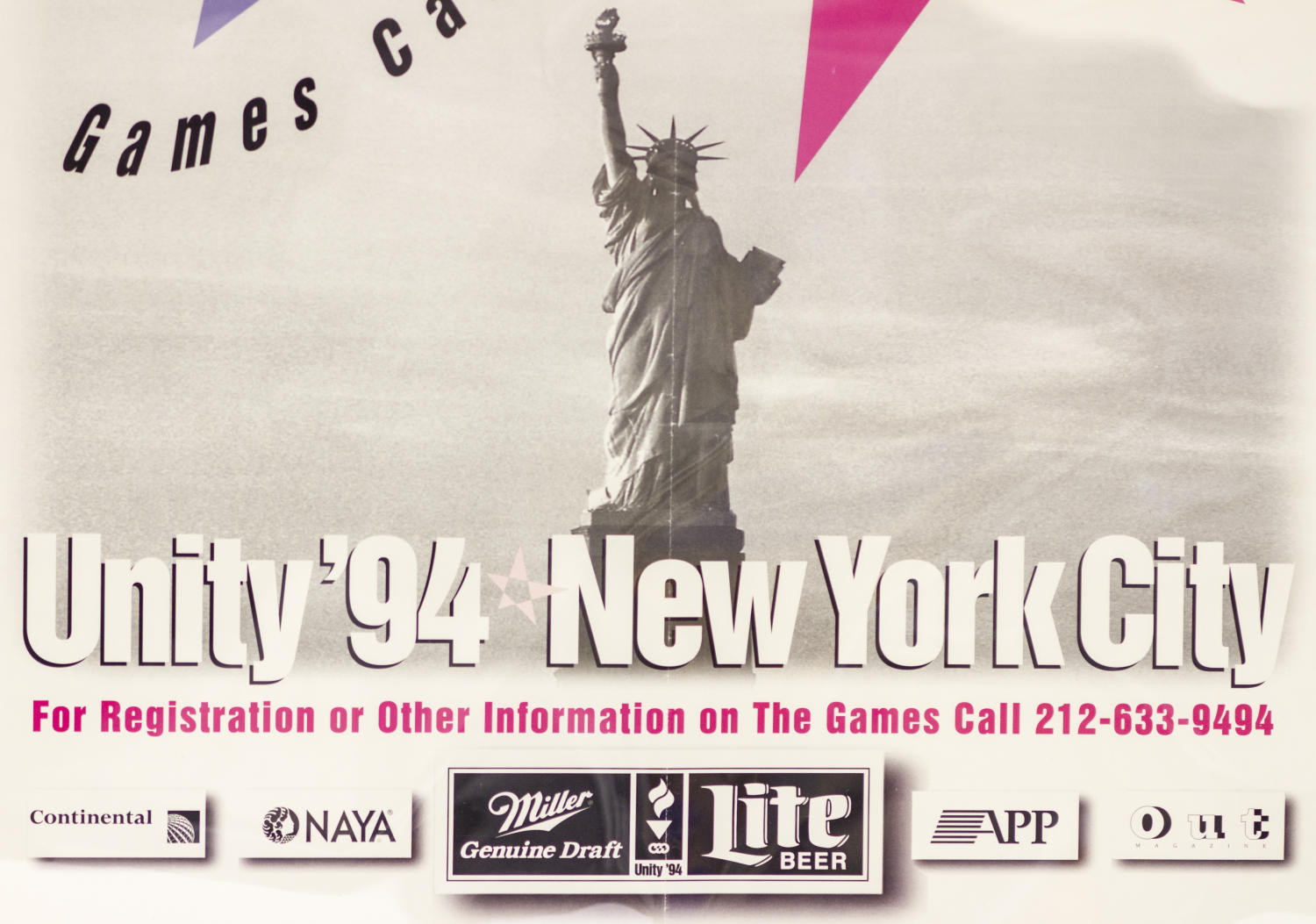 [Close-Up of Gay Games IV Unity Poster]
                                                
                                                    [Sequence #]: 1 of 1
                                                