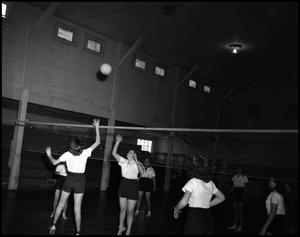 Primary view of object titled '[Women team playing volleyball, 2]'.