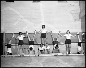 Primary view of object titled '[Women doing gymnastics]'.