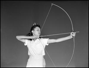 Primary view of object titled '[Young woman archer]'.
