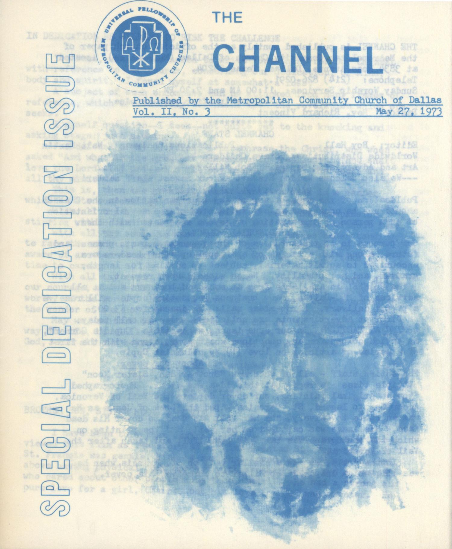 The Channel, Volume 2, Number 3, May 37, 1973
                                                
                                                    [Sequence #]: 1 of 16
                                                