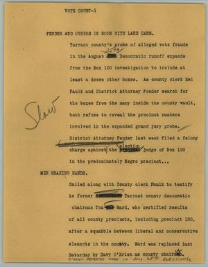 Primary view of object titled '[News Script: Vote Count]'.