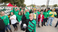 Thumbnail image of item number 1 in: '[Students in UNT Homecoming parade]'.