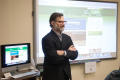 Photograph: [Doug Campbell speaking to editing class]