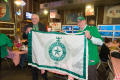 Photograph: [Photograph of UNT Presidents with flag]