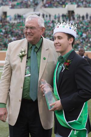 Primary view of object titled '[V. Lane Rawlins with UNT Homecoming King]'.