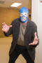 Photograph: [Person in wrestling mask during Halloween]