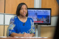 Primary view of [Photograph of the NTTV reporter]