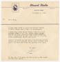 Letter: [Letter from Lew to Mr. Byrd Williams - November 6, 1955]
