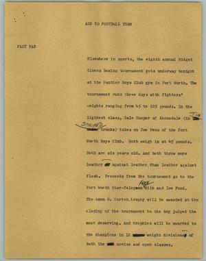 Primary view of object titled '[News Script: Boxing]'.