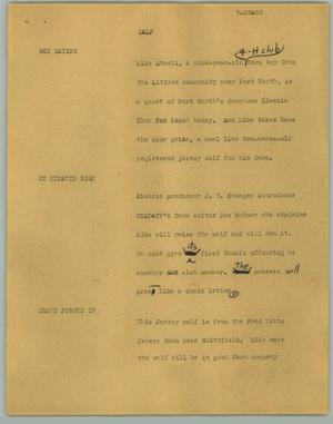 Primary view of object titled '[News Script: Calf]'.