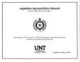 Book: University of North Texas Requests for Legislative Appropriations For…