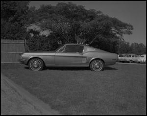 Primary view of object titled '[Mustang Parked on Lawn]'.