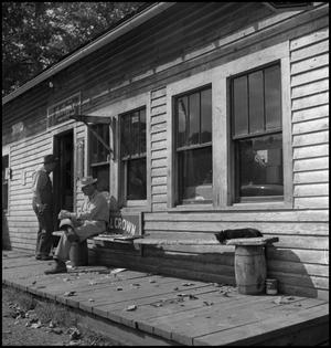 Primary view of object titled '[A store's front porch]'.