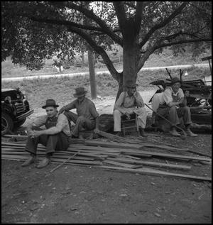 Primary view of object titled '[Workers taking a break]'.