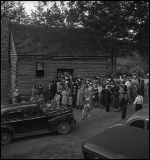 Primary view of [People pouring out of a church, 2]