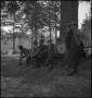 Photograph: [Men chatting underneath a tree]