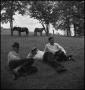 Photograph: [Men lying in a pasture]