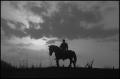 Photograph: [Silhouette of a man riding a horse, 4]