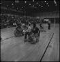 Photograph: [1974 wheelchair basketball tournament game, 2]