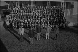 Primary view of object titled '[Marching band group shot]'.
