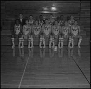 Primary view of object titled '[1963-1964 Men's varsity basketball teams]'.