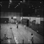 Photograph: [Men playing badminton in a gym, 4]
