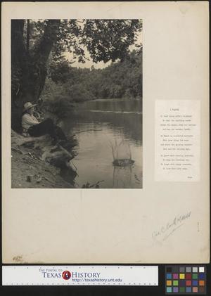 Primary view of object titled '[Man Fishing with Accompanying Poem]'.