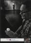 Photograph: [Slingshot John Milligan prepares to shoot an egg on Joe Clark's fing…