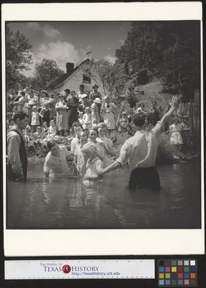Primary view of object titled '[Baptising in Olde Towne Creek (1)]'.