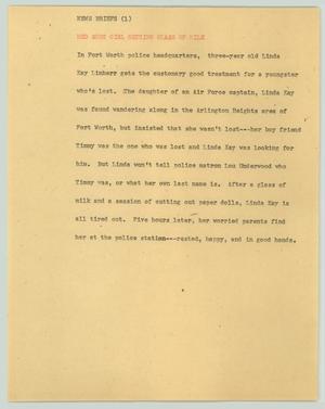 Primary view of object titled '[News Script: News briefs]'.