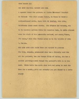 Primary view of object titled '[News Script: News Briefs]'.