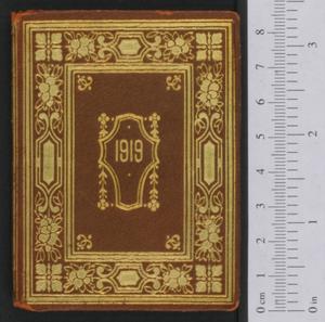 Primary view of object titled '[Calendar for 1919]'.