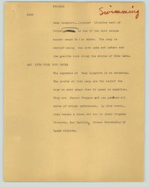Primary view of object titled '[News Script: Frogmen]'.