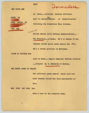 Primary view of object titled '[News Script: Waco]'.