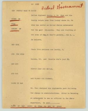 Primary view of object titled '[News Script: Mc Ghee]'.