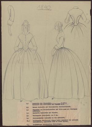 Primary view of object titled '1840s Style Dress'.
