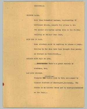 Primary view of object titled '[News Script: Chickens]'.