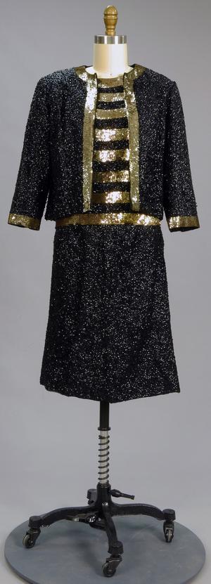 Primary view of object titled 'Evening Ensemble - Jacket, Blouse and Skirt'.