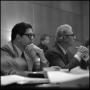 Photograph: [Two Board of Regents members during meeting]