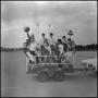 Photograph: [Students with Spirit Bell on trailer 4]