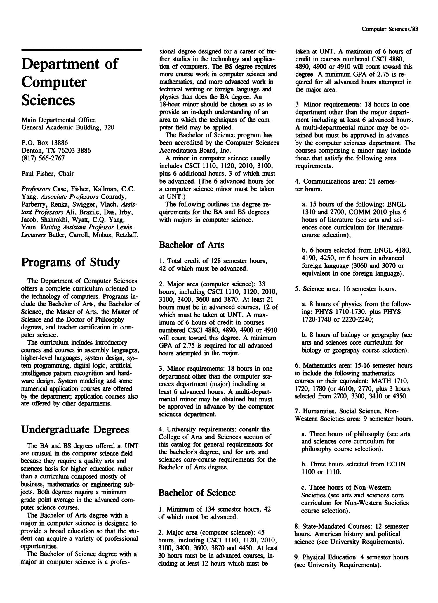 Catalog of the University of North Texas, 1991-1992, Undergraduate
                                                
                                                    83
                                                