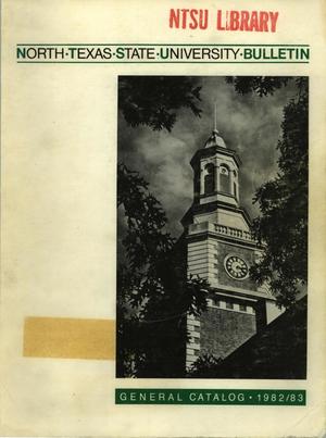 Primary view of object titled 'Catalog of North Texas State University: 1982-1983, Undergraduate'.