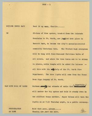Primary view of object titled '[News Script: Tree]'.