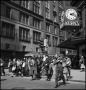 Photograph: [Pedestrians crossing the street in front of Kern's]