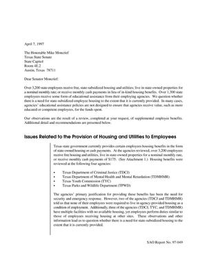 Primary view of object titled 'Issues Related to the Provision of Housing and Utilities to Employees'.