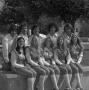 Photograph: [Group shot of ten NTSU cheerleaders, 4]